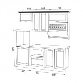 МИЛАНО Кухонный гарнитур 2,0 м Компоновка №3 в Белоярском - beloyarskiy.mebel24.online | фото 6
