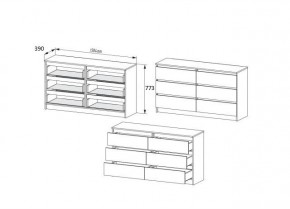 МОРИ МК 1386 (МК1380.6) Комод (Графит) в Белоярском - beloyarskiy.mebel24.online | фото 3