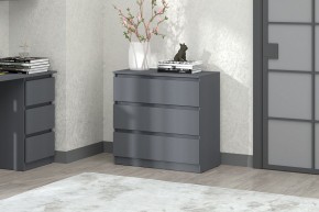 МС "Хилтон" Комод №2 800 (3 ящ.) графит в Белоярском - beloyarskiy.mebel24.online | фото