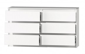 МС "Хилтон" Комод №5 1400 (6 ящ.) белый текстурный в Белоярском - beloyarskiy.mebel24.online | фото 3
