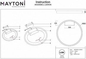 Накладной светильник Maytoni Rim MOD058CL-L50W3K в Белоярском - beloyarskiy.mebel24.online | фото 5