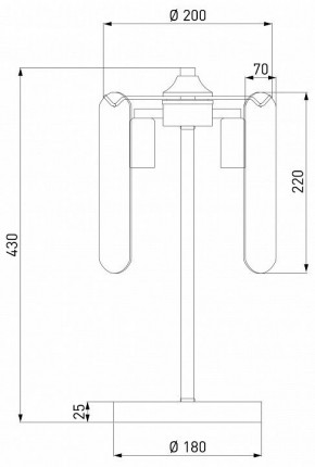 Настольная лампа декоративная Eurosvet Claire 01170/3 золото в Белоярском - beloyarskiy.mebel24.online | фото 3