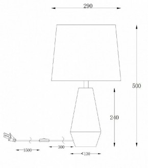 Настольная лампа декоративная Maytoni Calvin Table Z181-TL-01-B в Белоярском - beloyarskiy.mebel24.online | фото 2