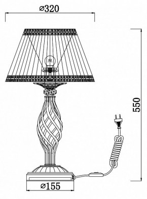 Настольная лампа декоративная Maytoni Grace RC247-TL-01-R в Белоярском - beloyarskiy.mebel24.online | фото 3