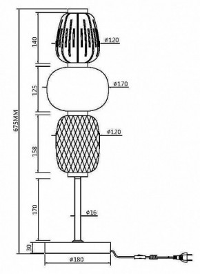 Настольная лампа декоративная Maytoni Pattern MOD267TL-L28CH3K в Белоярском - beloyarskiy.mebel24.online | фото 4