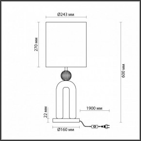 Настольная лампа декоративная Odeon Light Bagel 5410/1T в Белоярском - beloyarskiy.mebel24.online | фото 4