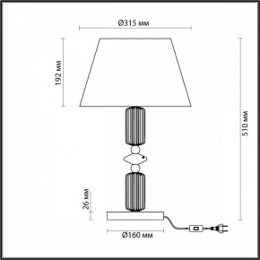 Настольная лампа декоративная Odeon Light Candy 4861/1TA в Белоярском - beloyarskiy.mebel24.online | фото 4