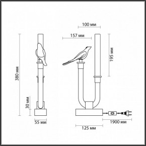 Настольная лампа декоративная Odeon Light Lark 5431/2TL в Белоярском - beloyarskiy.mebel24.online | фото 4