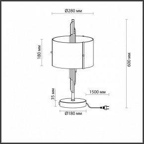 Настольная лампа декоративная Odeon Light Margaret 4895/2T в Белоярском - beloyarskiy.mebel24.online | фото 4