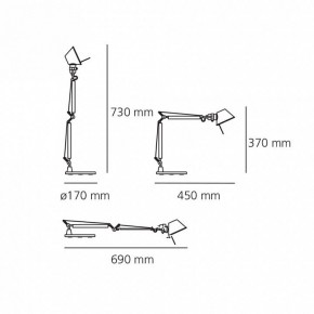 Настольная лампа офисная Artemide  0011860A в Белоярском - beloyarskiy.mebel24.online | фото