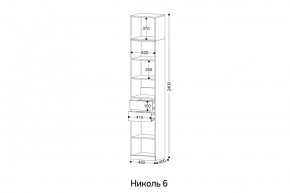 НИКОЛЬ 6 Пенал в Белоярском - beloyarskiy.mebel24.online | фото 2