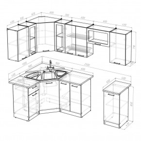 ОЛЬГА Кухонный гарнитур Оптима 1 (1300*2500 мм) в Белоярском - beloyarskiy.mebel24.online | фото 2