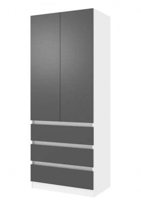 Парус Шкаф 2-х ств. 800 (Белый/Графит) в Белоярском - beloyarskiy.mebel24.online | фото