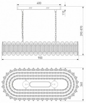 Подвесная люстра Bogate-s Chaleur 423/1 в Белоярском - beloyarskiy.mebel24.online | фото 5