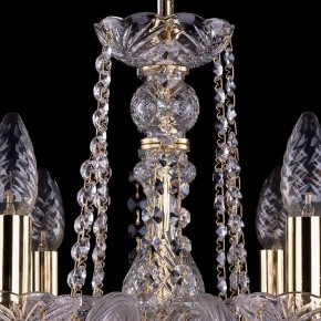 Подвесная люстра Bohemia Ivele Crystal 1402 1402/6/160/G/Leafs в Белоярском - beloyarskiy.mebel24.online | фото 4