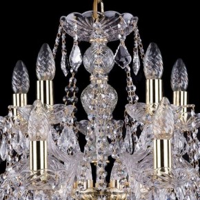 Подвесная люстра Bohemia Ivele Crystal 1411 1411/10+5/240/G/Leafs в Белоярском - beloyarskiy.mebel24.online | фото 4