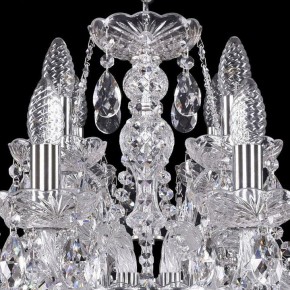 Подвесная люстра Bohemia Ivele Crystal 1411 1411/8+4/195/Ni в Белоярском - beloyarskiy.mebel24.online | фото 4