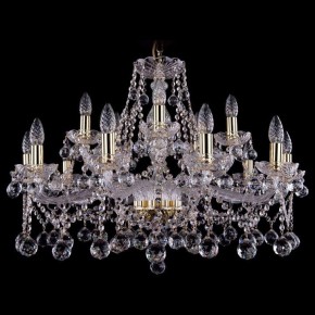 Подвесная люстра Bohemia Ivele Crystal 1413 1413/10+5/300/G/Balls в Белоярском - beloyarskiy.mebel24.online | фото