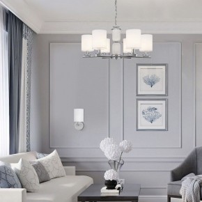 Подвесная люстра Eurosvet Caprera 60146/8 никель в Белоярском - beloyarskiy.mebel24.online | фото 4