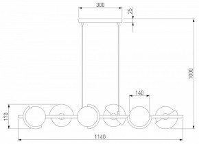 Подвесная люстра Eurosvet Moity 70149/6 черный/латунь в Белоярском - beloyarskiy.mebel24.online | фото 5