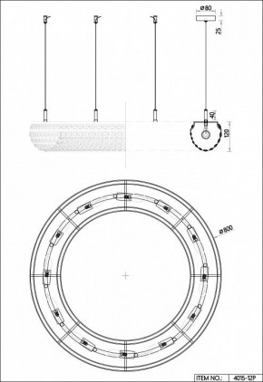 Подвесная люстра Favourite Monilibus 4015-12P в Белоярском - beloyarskiy.mebel24.online | фото 5