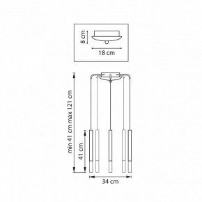 Подвесная люстра Lightstar Tubo L5T747133 в Белоярском - beloyarskiy.mebel24.online | фото 3