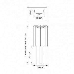 Подвесная люстра Lightstar Tubo L5T747343 в Белоярском - beloyarskiy.mebel24.online | фото 3