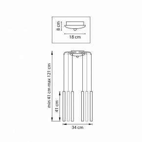Подвесная люстра Lightstar Tubo L8T747243 в Белоярском - beloyarskiy.mebel24.online | фото 3
