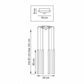 Подвесная люстра Lightstar Tubo L8T747443 в Белоярском - beloyarskiy.mebel24.online | фото 3