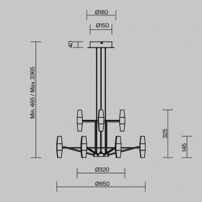 Подвесная люстра Maytoni Arana MOD401PL-L72BS3K в Белоярском - beloyarskiy.mebel24.online | фото 5