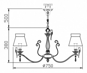 Подвесная люстра Maytoni Bird ARM013-08-W в Белоярском - beloyarskiy.mebel24.online | фото 5