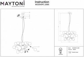 Подвесная люстра Maytoni Dallas MOD545PL-24BS в Белоярском - beloyarskiy.mebel24.online | фото 3