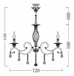 Подвесная люстра Maytoni Grace ARM247-08-G в Белоярском - beloyarskiy.mebel24.online | фото 4