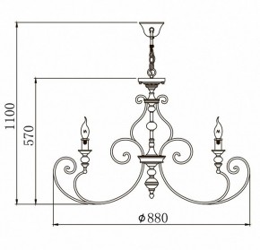 Подвесная люстра Maytoni Karina H631-PL-08-B в Белоярском - beloyarskiy.mebel24.online | фото 3