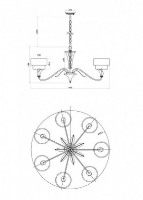 Подвесная люстра Maytoni Lillian H311-07-G в Белоярском - beloyarskiy.mebel24.online | фото 6