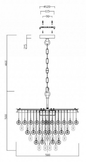 Подвесная люстра Maytoni Linn MOD091PL-05G в Белоярском - beloyarskiy.mebel24.online | фото 5