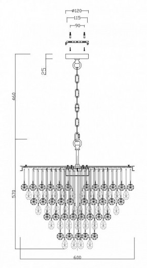 Подвесная люстра Maytoni Linn MOD091PL-07CH в Белоярском - beloyarskiy.mebel24.online | фото 4