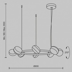 Подвесная люстра Maytoni Mind MOD299PL-L80BC3K в Белоярском - beloyarskiy.mebel24.online | фото 4