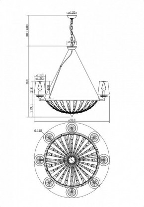 Подвесная люстра Maytoni Pantheon H021PL-08CH в Белоярском - beloyarskiy.mebel24.online | фото 4
