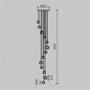 Подвесная люстра Maytoni Pharao MOD361PL-L58BS3K в Белоярском - beloyarskiy.mebel24.online | фото 4