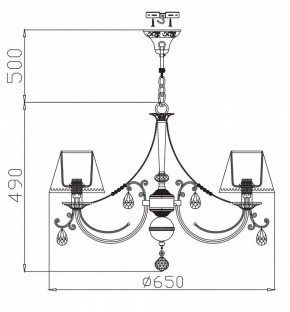 Подвесная люстра Maytoni Soffia RC093-PL-06-R в Белоярском - beloyarskiy.mebel24.online | фото 4
