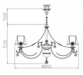 Подвесная люстра Maytoni Soffia RC093-PL-08-R в Белоярском - beloyarskiy.mebel24.online | фото 5