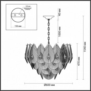 Подвесная люстра Odeon Light Cabochon 5050/17 в Белоярском - beloyarskiy.mebel24.online | фото 6