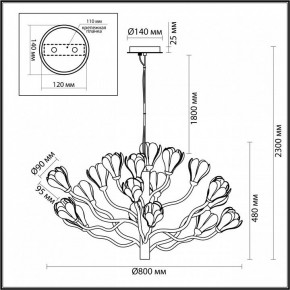 Подвесная люстра Odeon Light Gardi 5090/18 в Белоярском - beloyarskiy.mebel24.online | фото 6