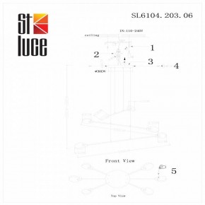 Подвесная люстра ST-Luce Montecelio SL6104.203.06 в Белоярском - beloyarskiy.mebel24.online | фото 4