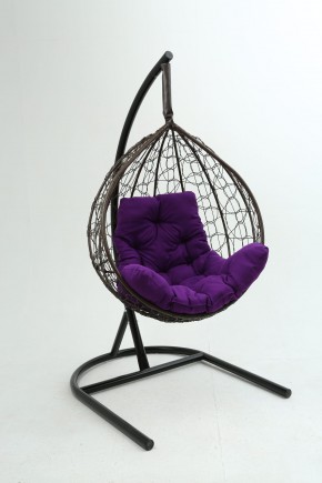 Подвесное кресло Бароло (коричневый/фиолетовый) в Белоярском - beloyarskiy.mebel24.online | фото