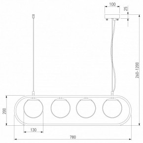 Подвесной светильник Eurosvet Ringo 50089/4 хром в Белоярском - beloyarskiy.mebel24.online | фото 3