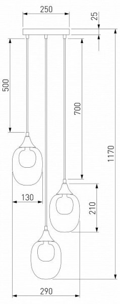 Подвесной светильник Eurosvet Spritz 70216/3 латунь в Белоярском - beloyarskiy.mebel24.online | фото 2