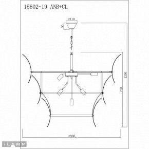 Подвесной светильник iLamp Gramercy 15602-19 ANB+CL в Белоярском - beloyarskiy.mebel24.online | фото 3