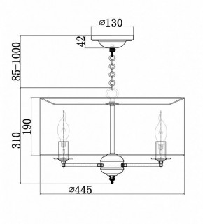 Подвесной светильник Maytoni Anna H007PL-04G в Белоярском - beloyarskiy.mebel24.online | фото 4